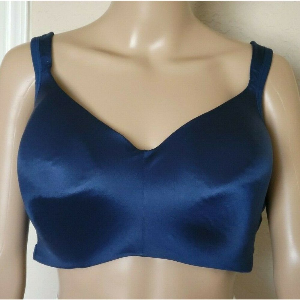 Cacique Wire Free Lightly Lined T-Shirt Bra blue Size 44C